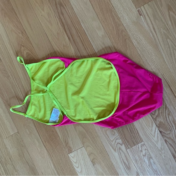 Arena maxlife one piece swimsuit - lace back - freak rose / soft green - 36 - Picture 5 of 9